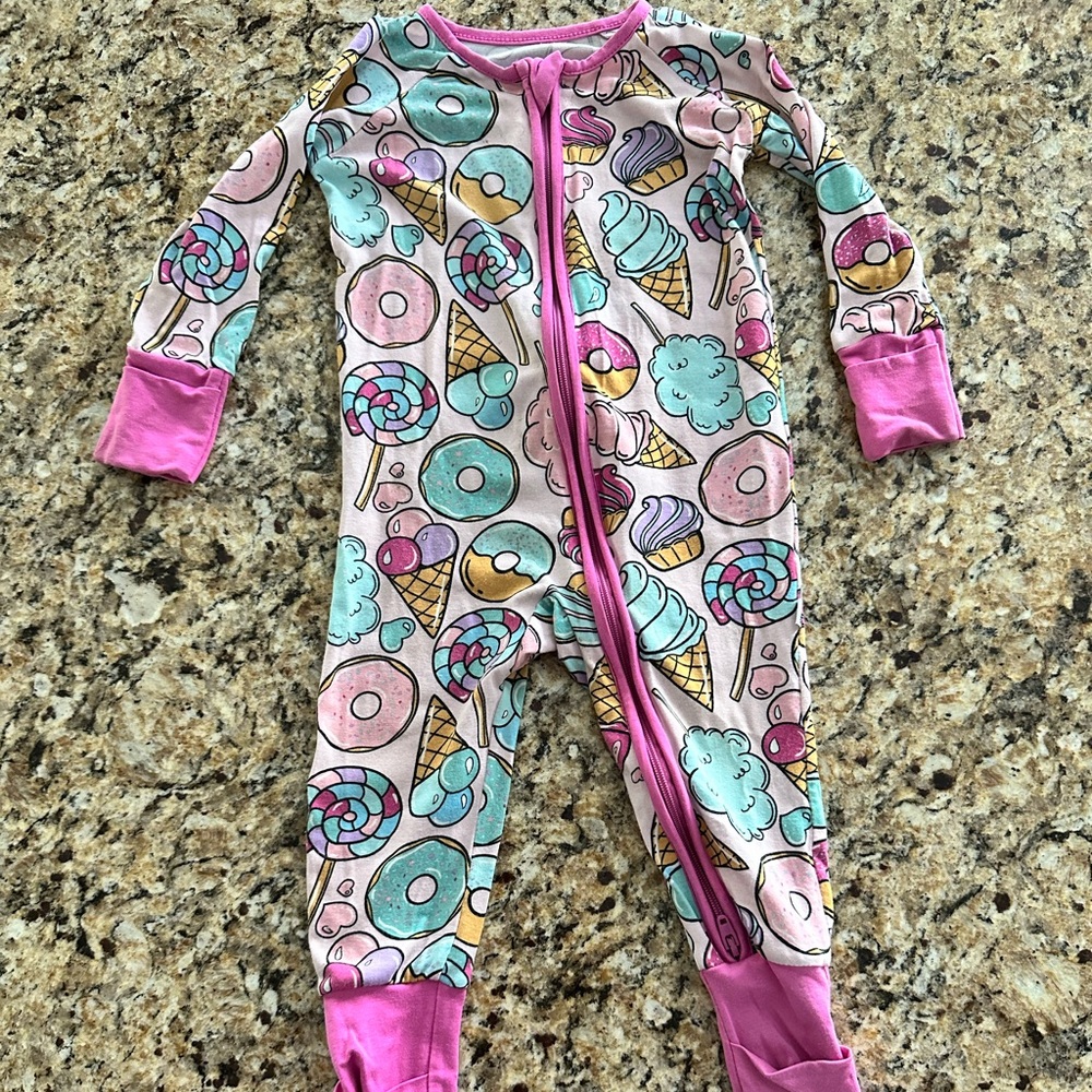 Little sleepies 3-6 month pink sweet treats